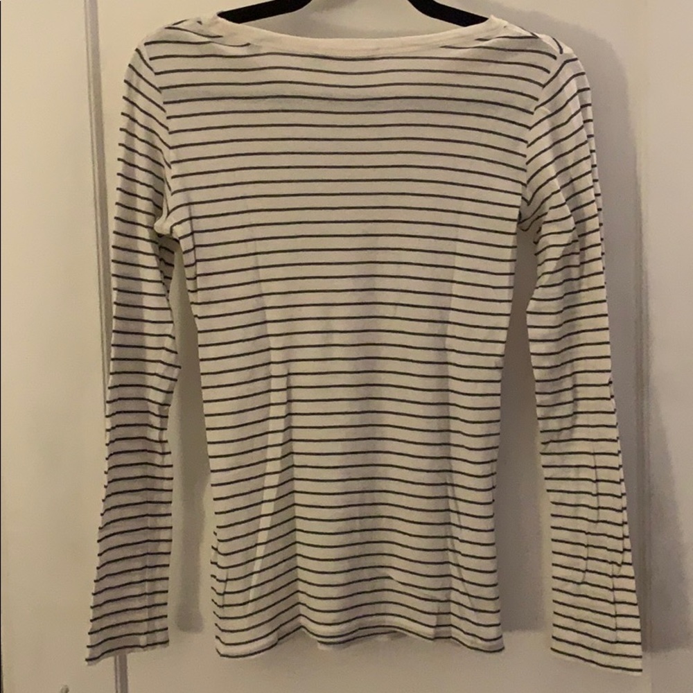 Vince Super Soft Long Sleeve Striped Tee View 2
